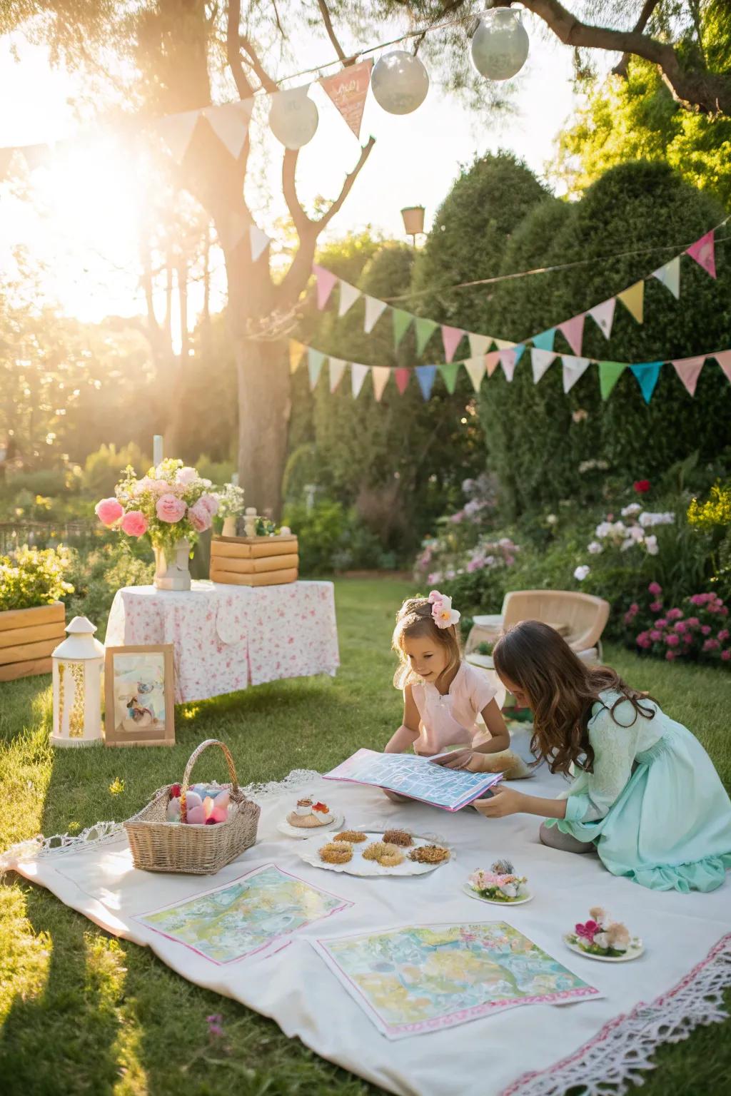 A captivating al fresco celebration featuring varied pursuits.