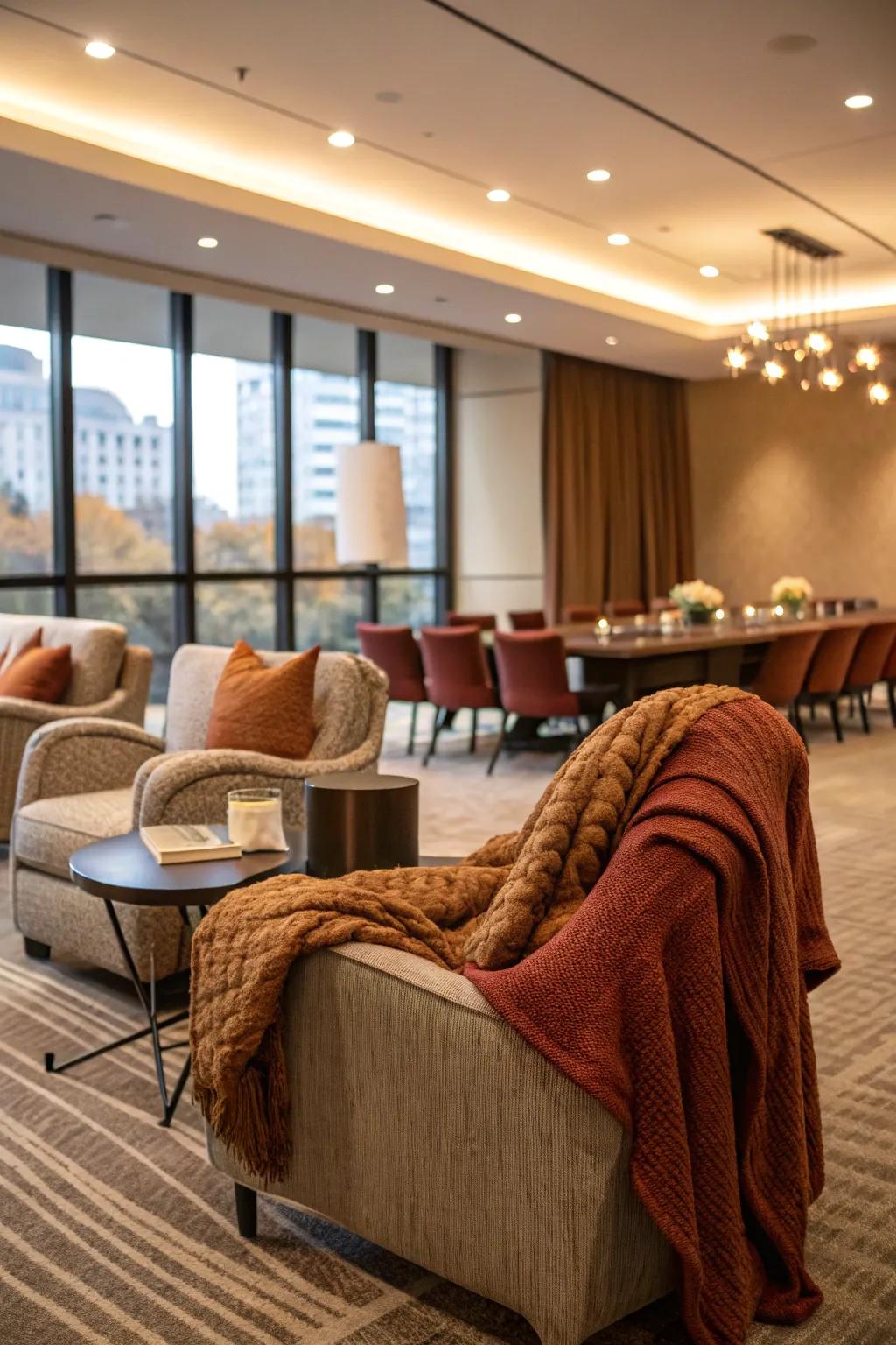 A lounge sector nurtures informal and inventive dialogues.