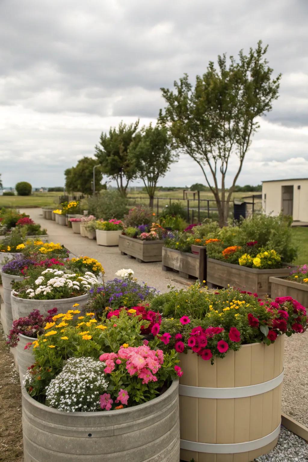 Layering plant heights for extra depth.