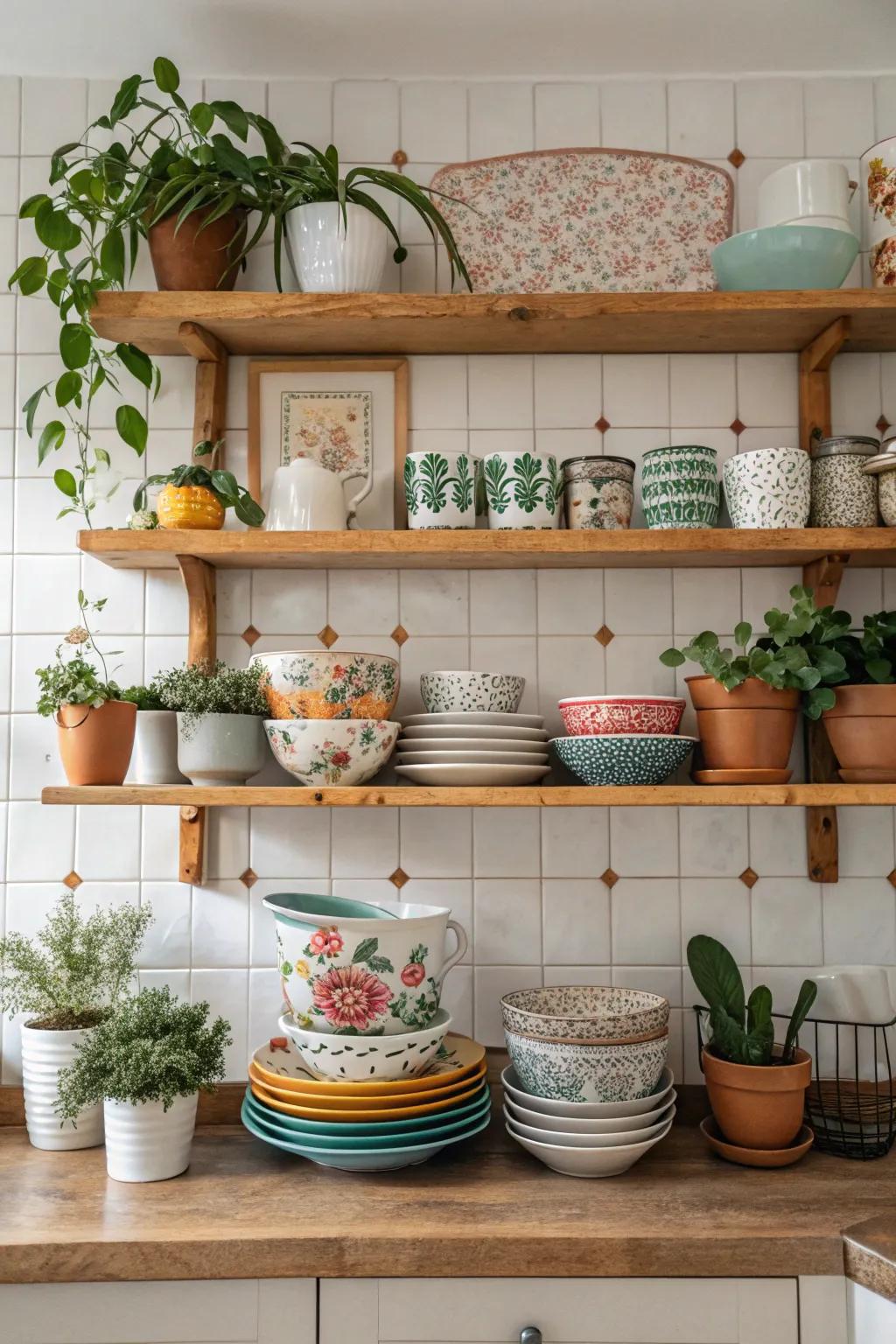 Display shelving that combines practicality with aesthetic charm.