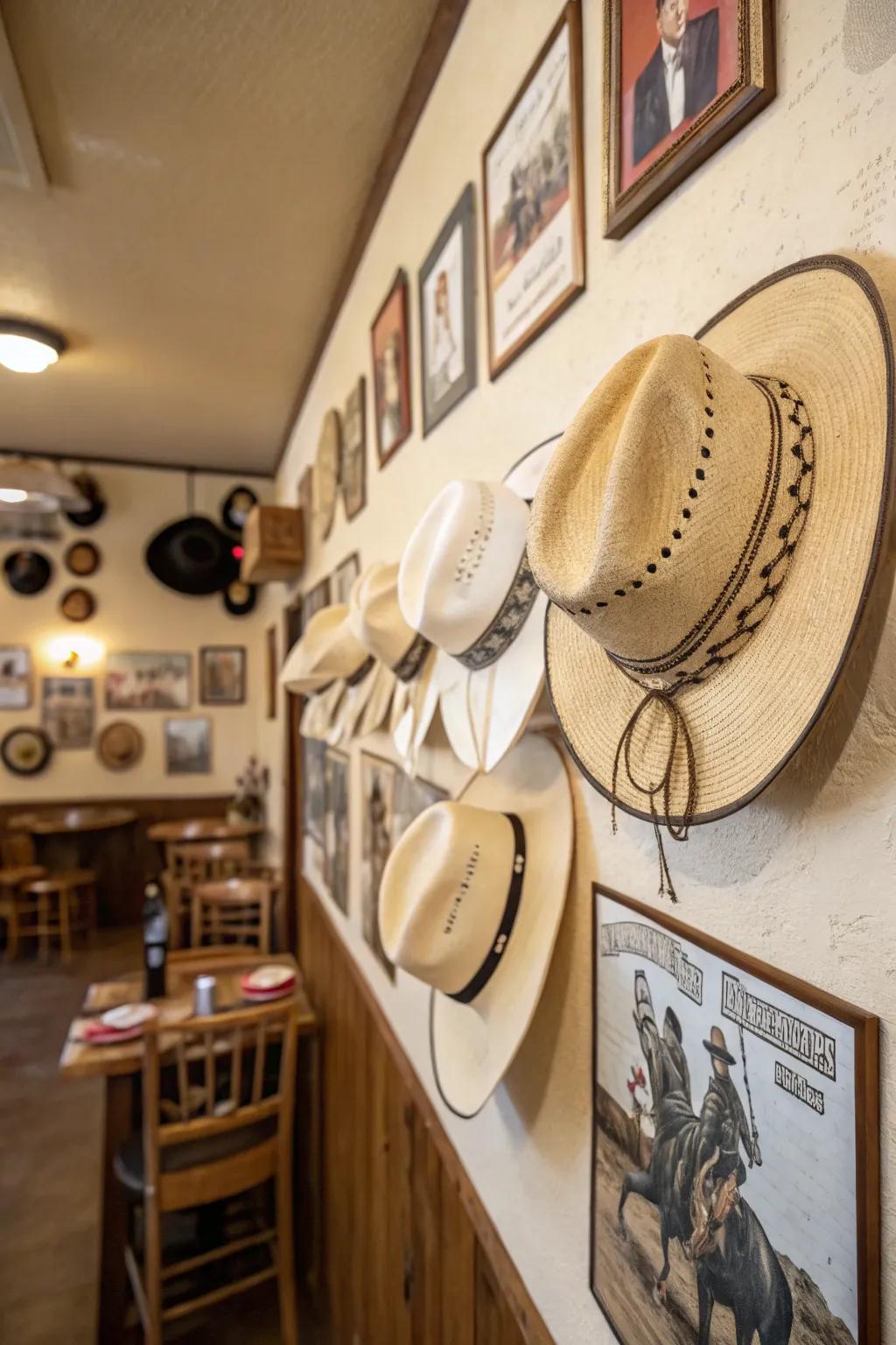Cowgirl hats inject practical and playful design.