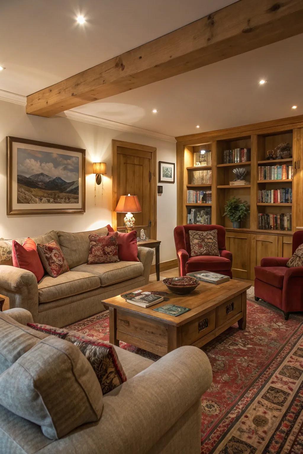 Deep sofas and plush chairs make any living room more welcoming.