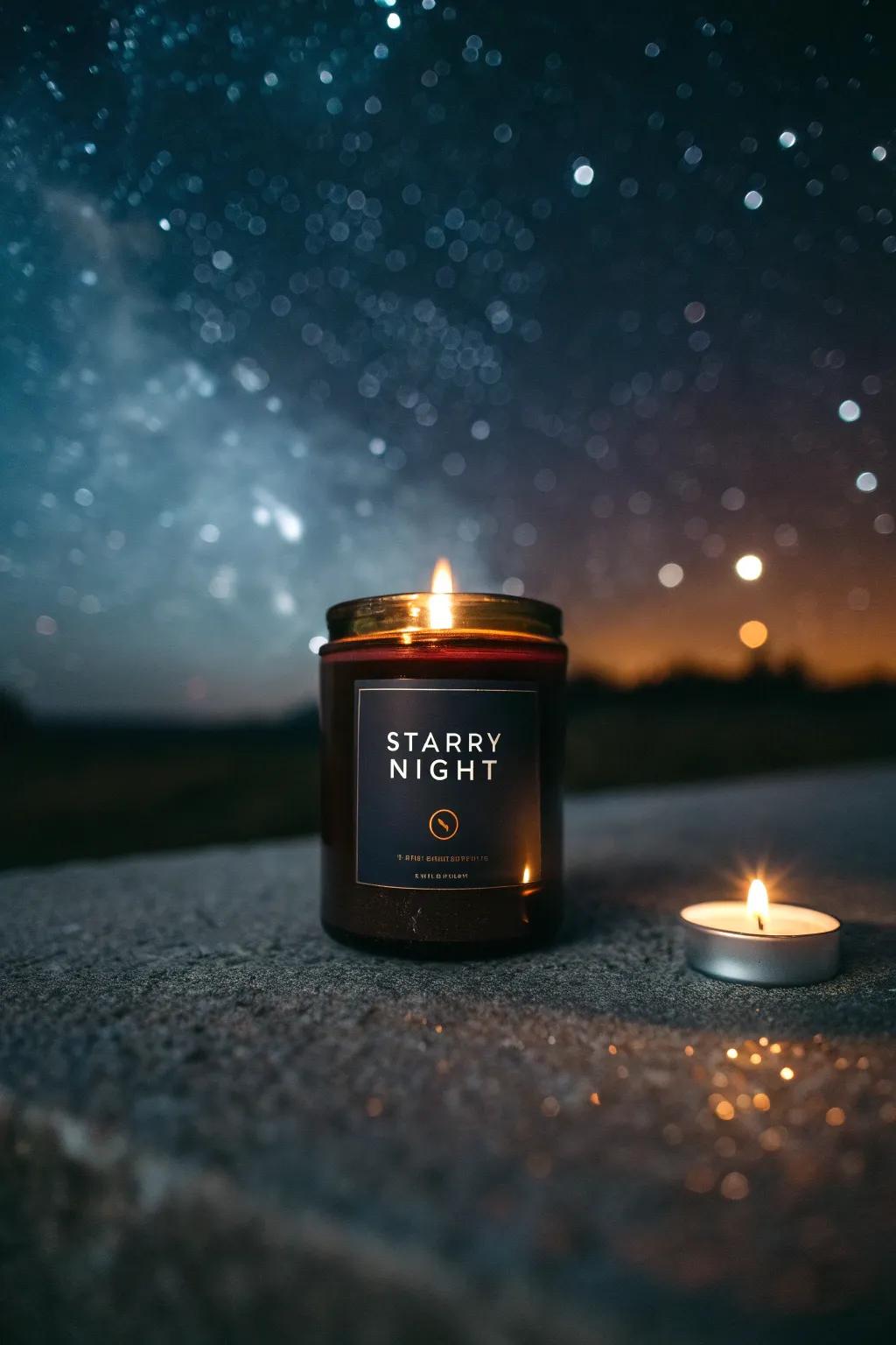 Starlit Night Candle for Ethereal Evenings