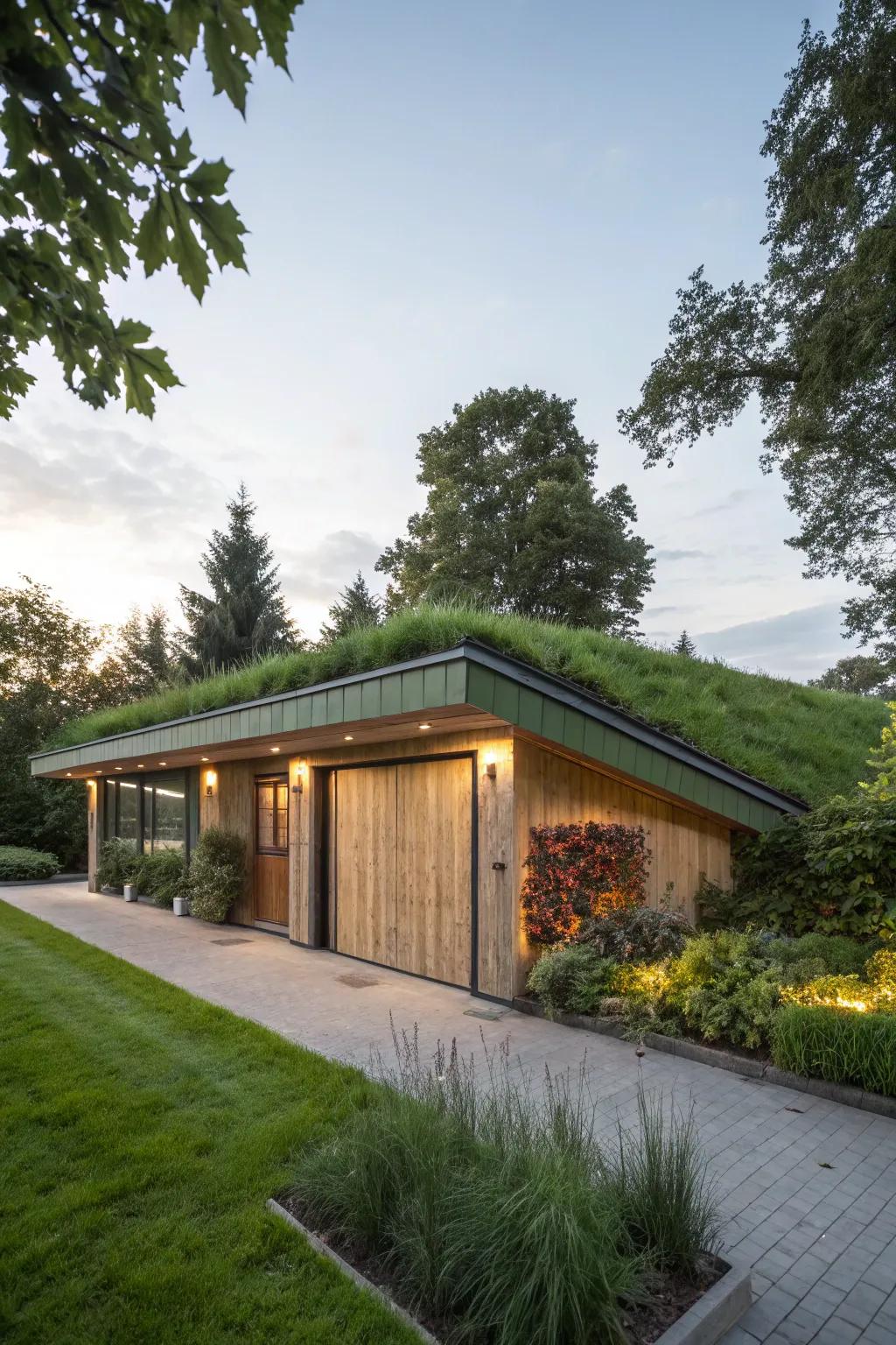 An eco-friendly garage embracing sustainability.