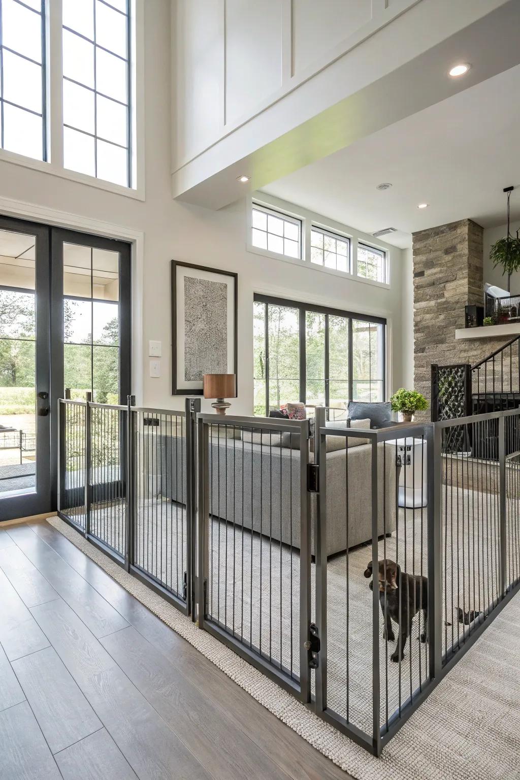 Sleek metal sections ensuring both durability and modern elegance.