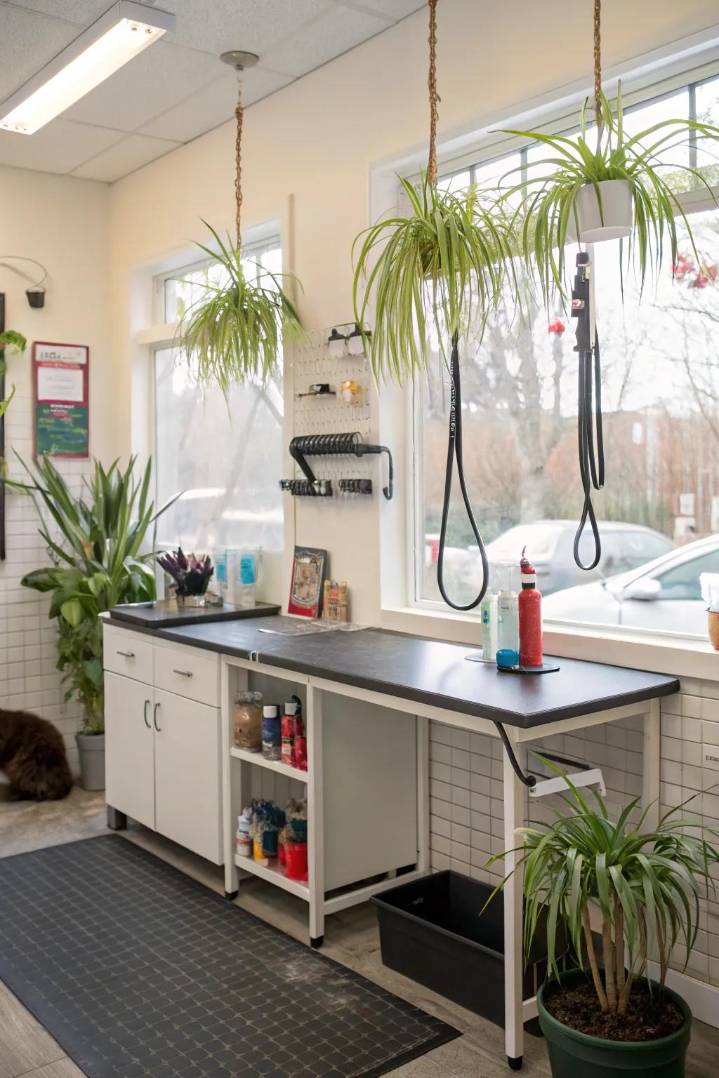 Pet-safe greenery for a refreshed and vibrant salon.