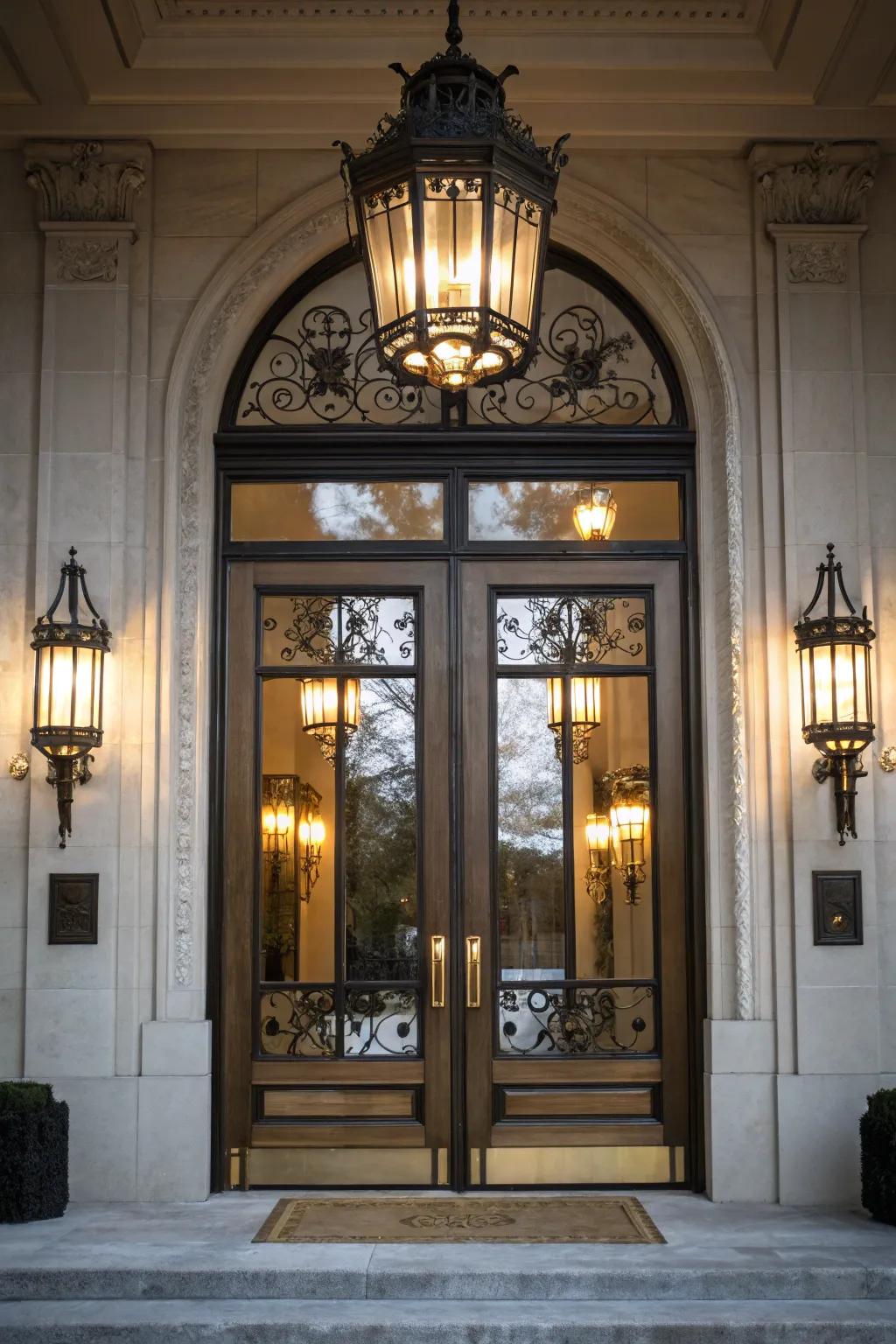 Achieve equilibrium with symmetrical lamps that enhance your entryway.