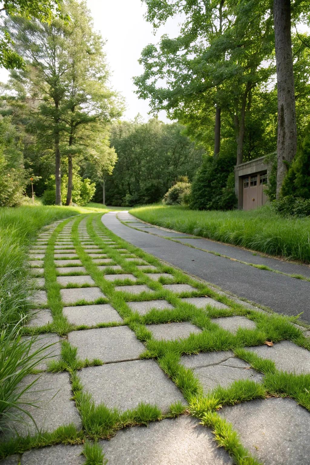 Amalgamating pavers with terrestrial surroundings engenders a harmonious and natural visual.