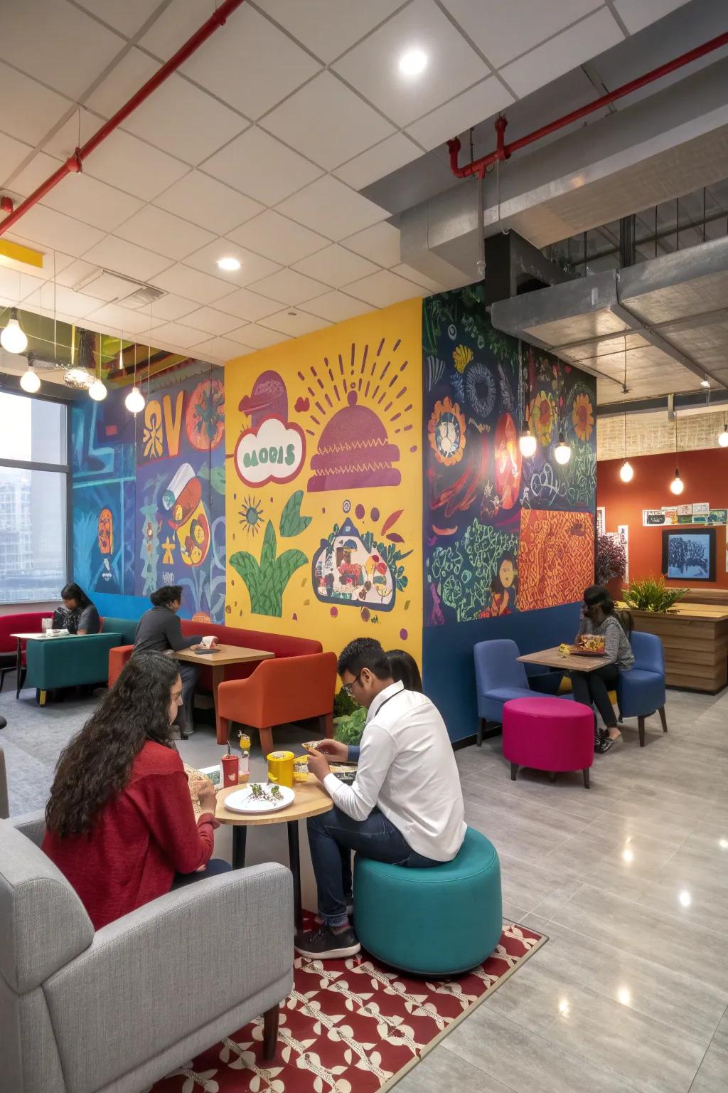 A themed break room that articulates a company's narrative.