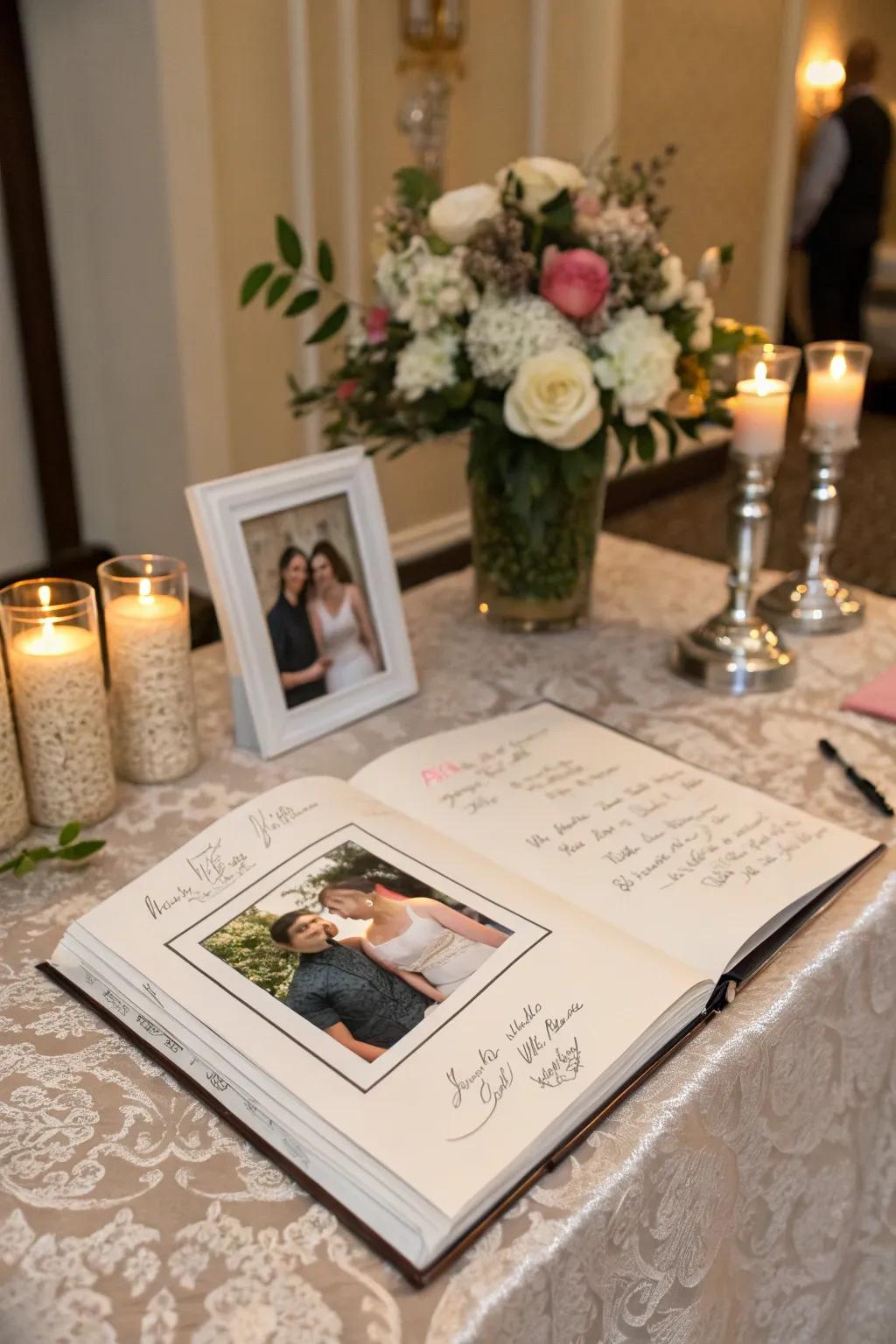 An engagement photo compilation that also serves as a registry.