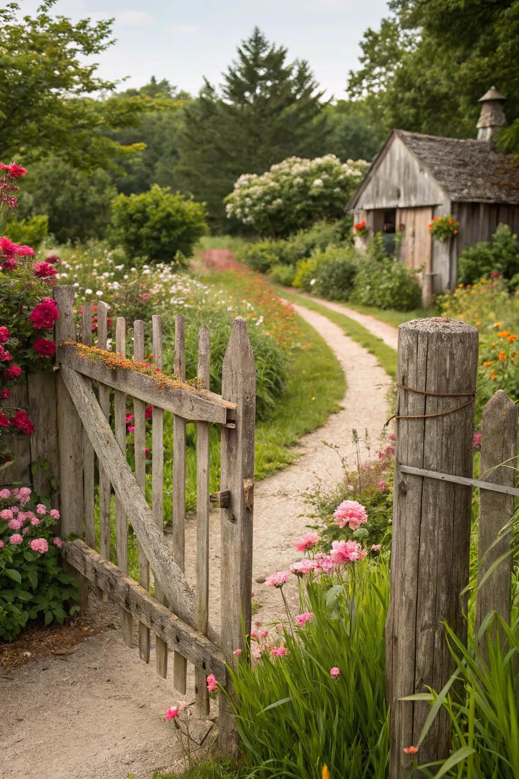 Embrace the allure of rustic, weathered wood.
