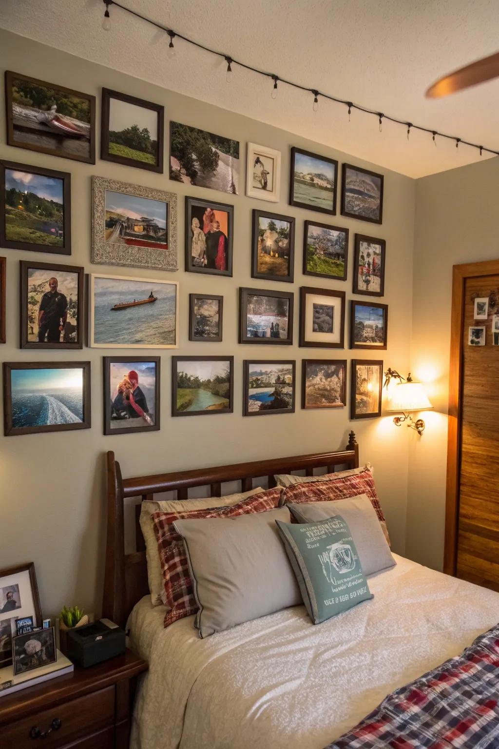 Personal photographs contribute warmth and a tailored detail to your decorations.