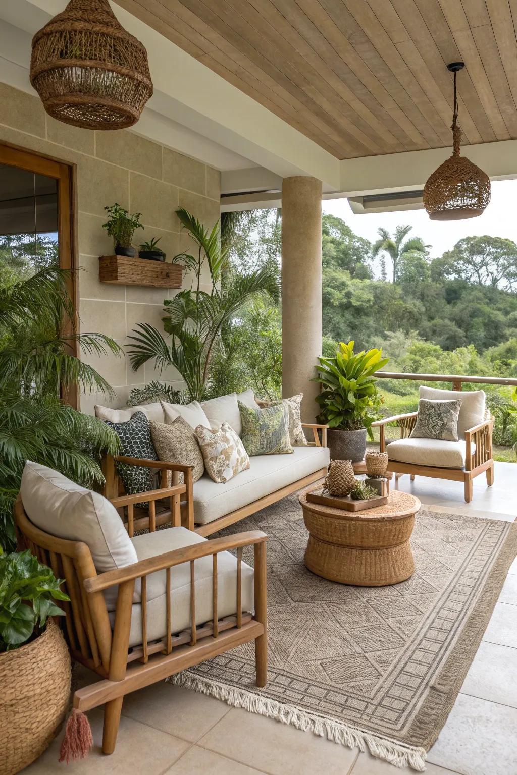 Foster a tranquil atmosphere through the careful application of neutral and earthy tones.