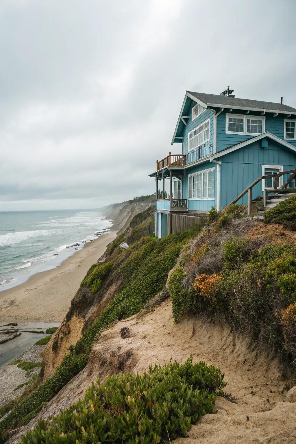 Blue bases are ideal for coastal aesthetics.