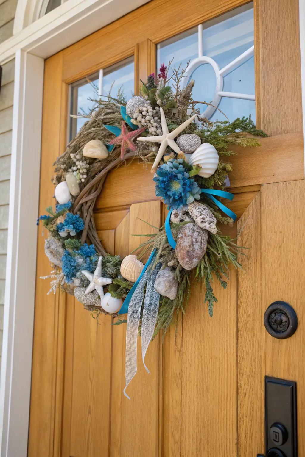 A seaside coastal ornament capturing the essence of seaside serenity.