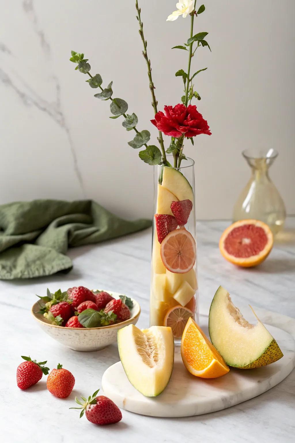 A minimalist fruit presentation that radiates elegance.