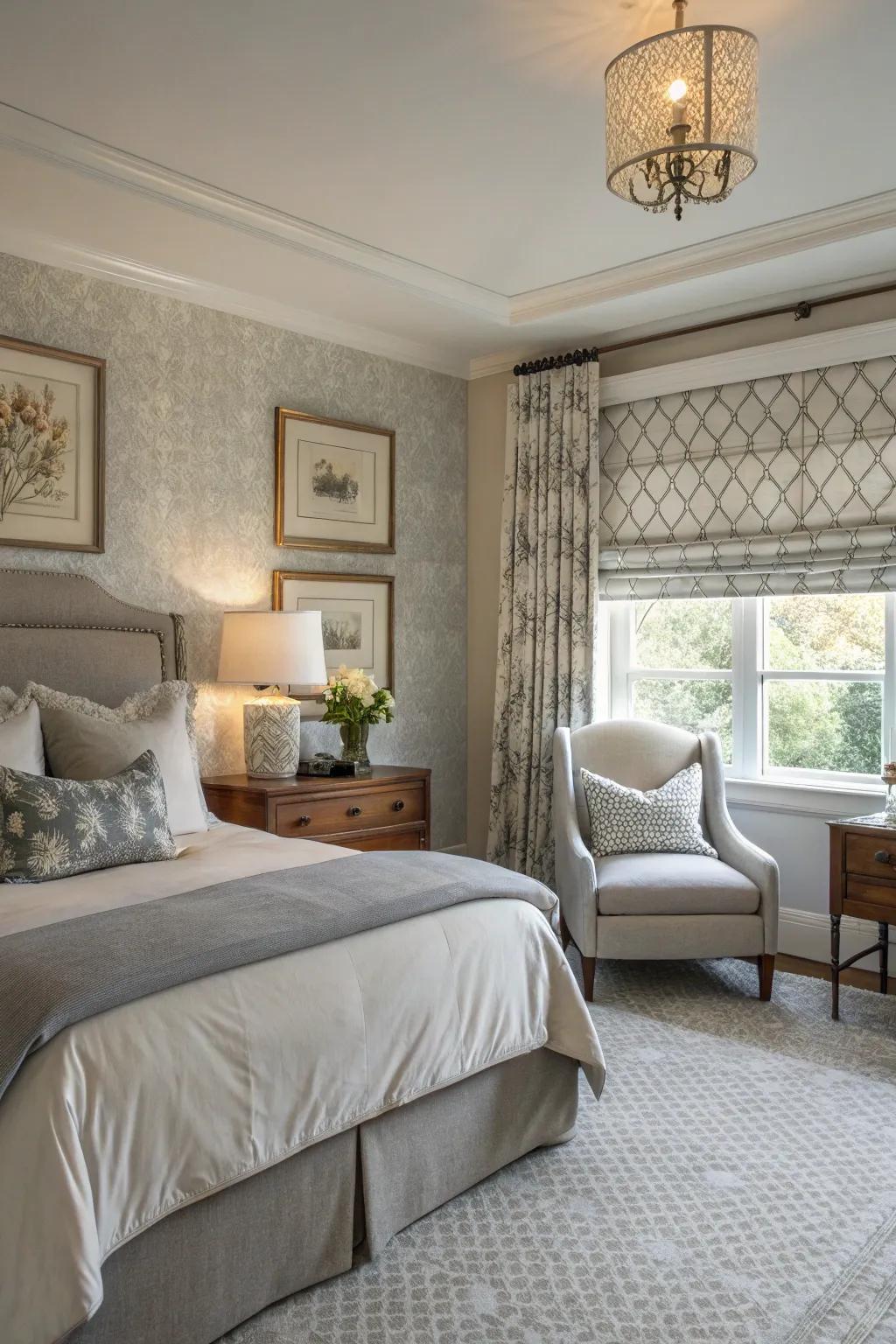 Venetian blinds ensure seclusion with an element of refinement.