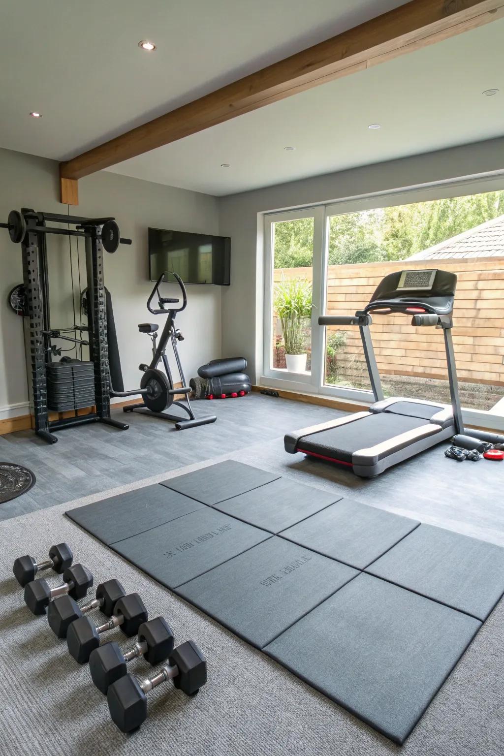 Guarantee solace using delicate exercise flooring.