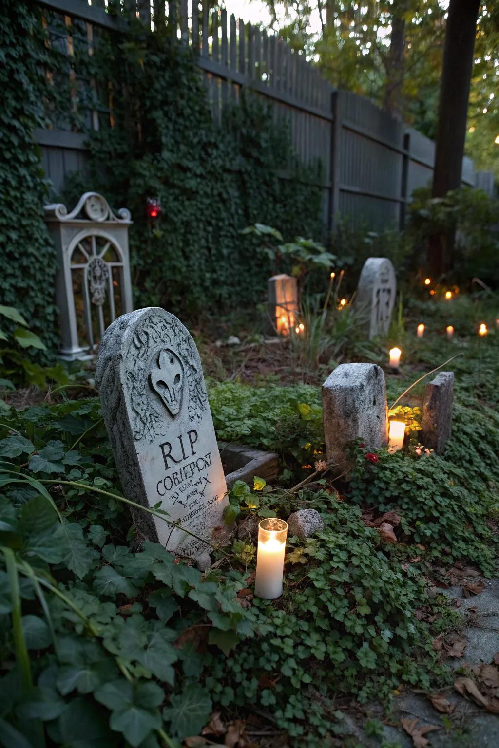 Burial markers furnish your grounds with a genuine burial ground aesthetic.