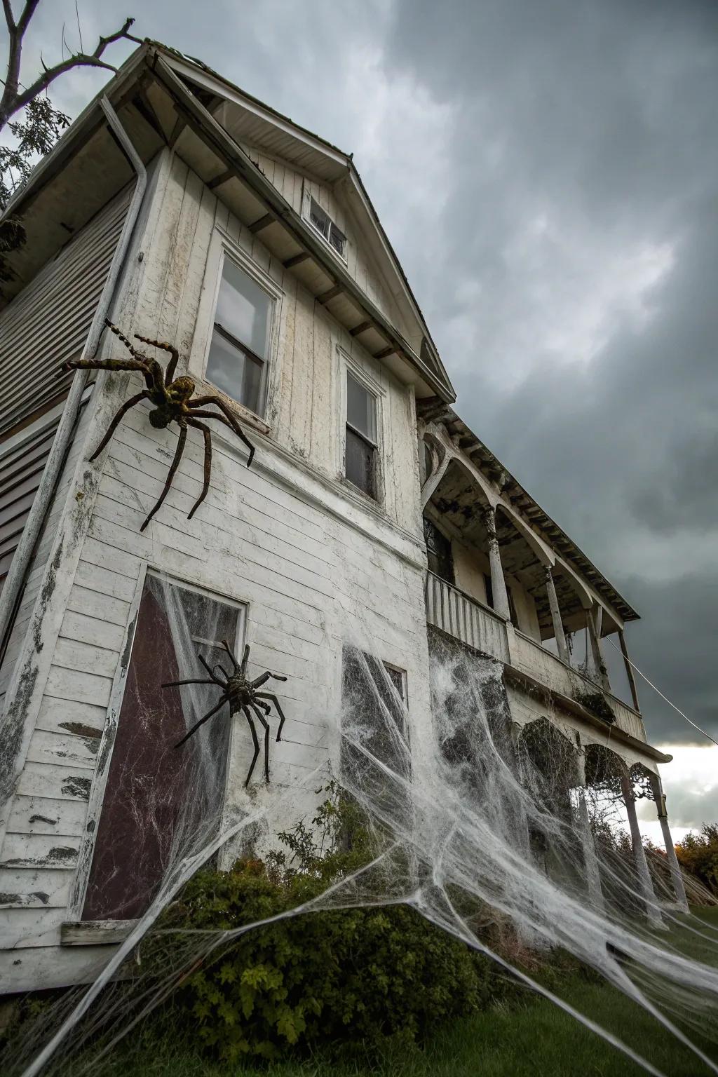 Immense arachnids generating a creepy crawling impact upon the dwelling.