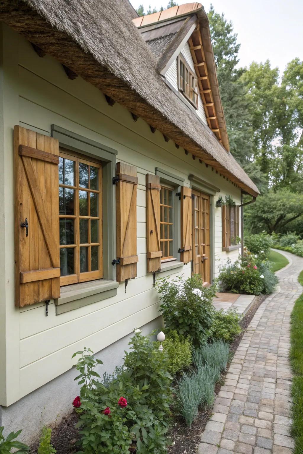 Cottage-style trims impart warmth and sentimentality.