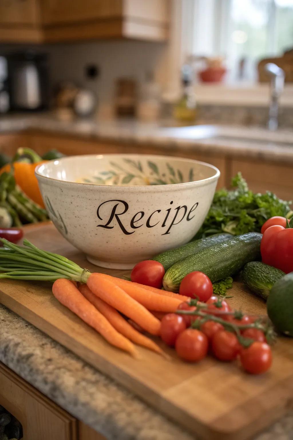 Ceramic bowls showcasing family recipes, transforming cooking into a cherished tradition.