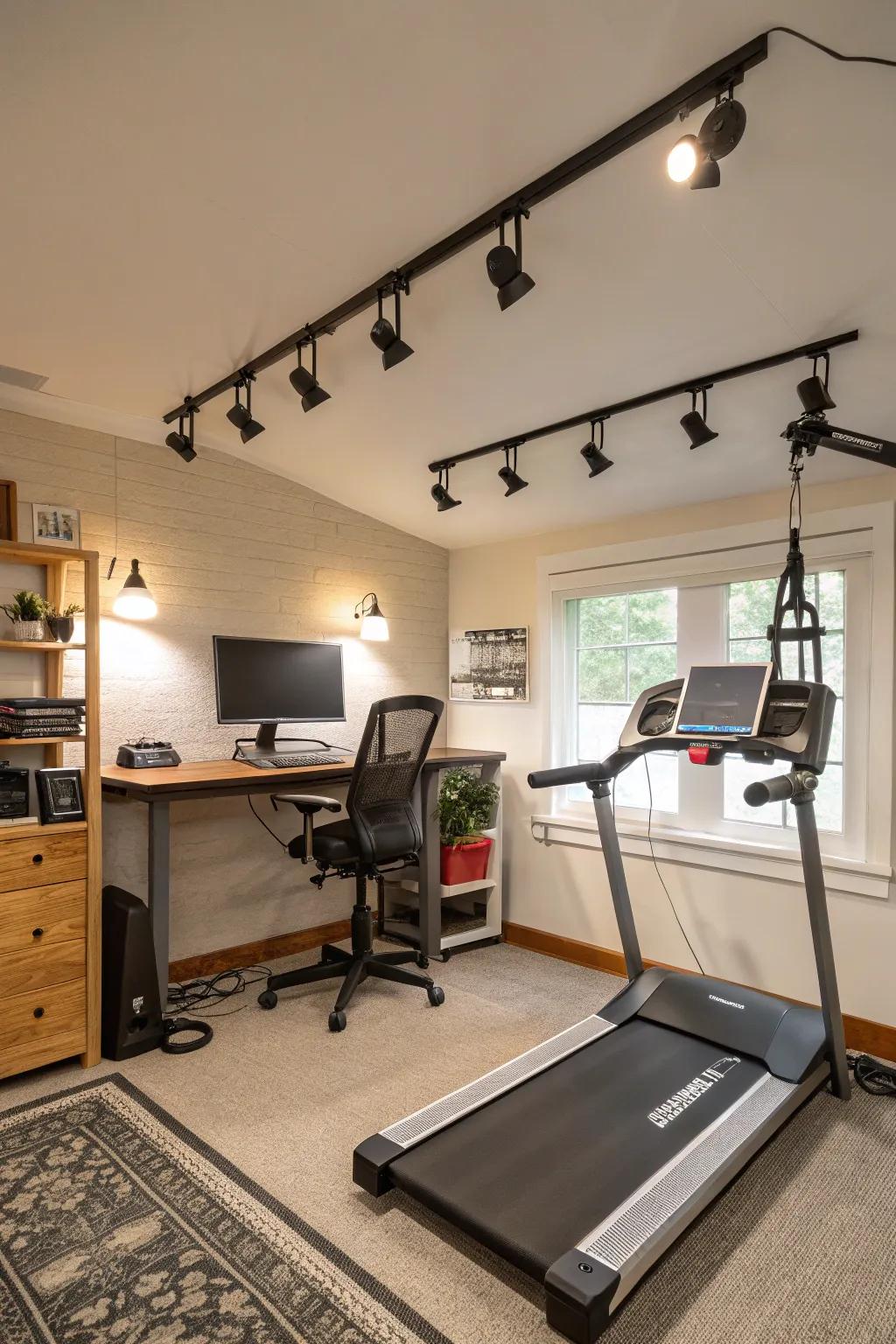 Flexible lighting improves productivity and comfort in your dual-purpose space.