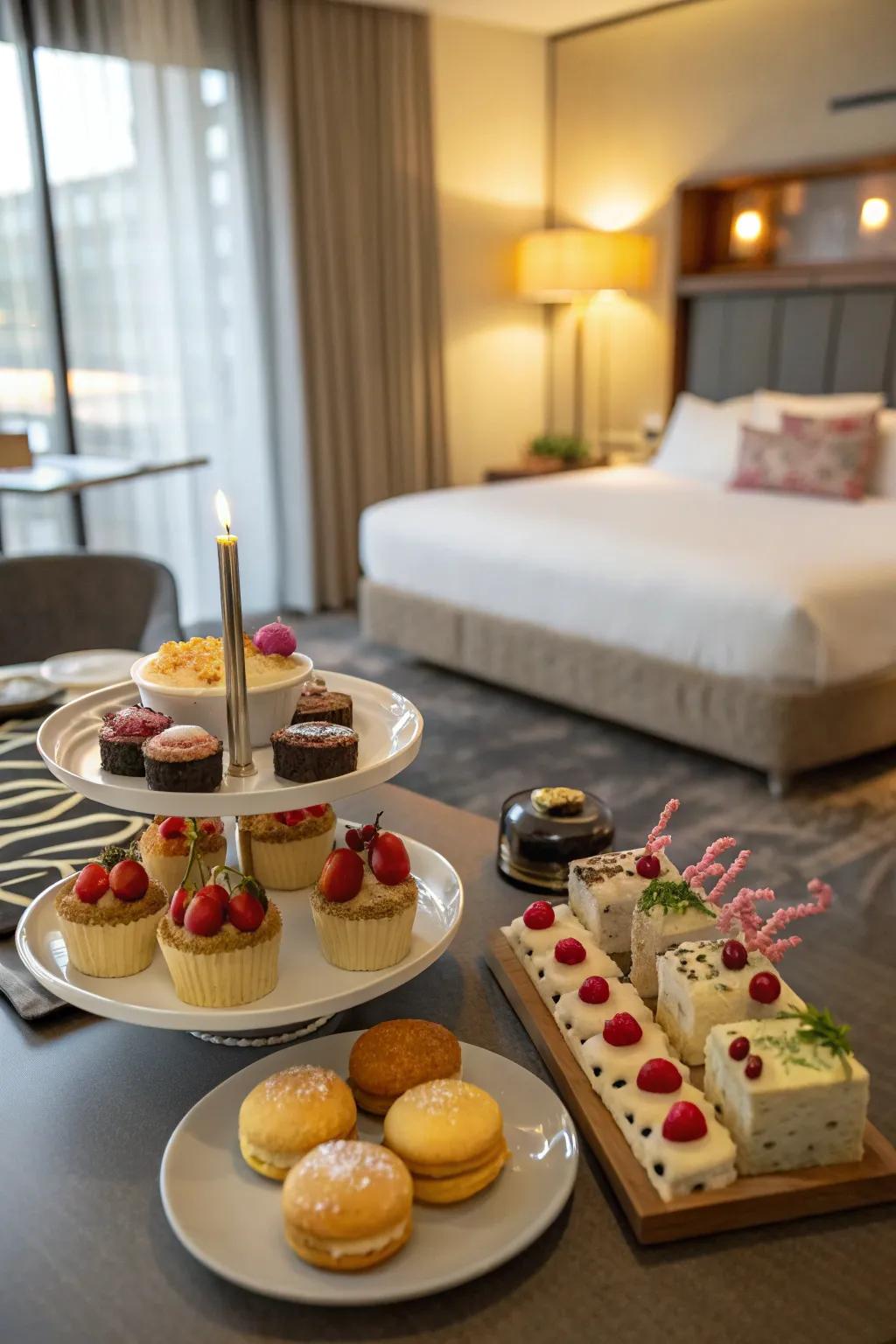Sweeten the observance via an exquisite confectionery display.
