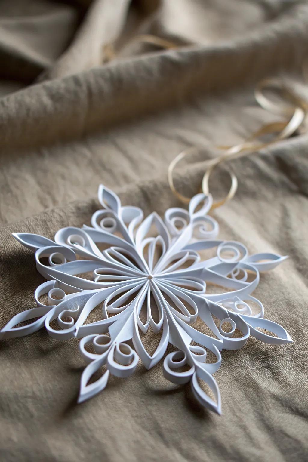 The fold-and-twist technique contributes depth and fascination.