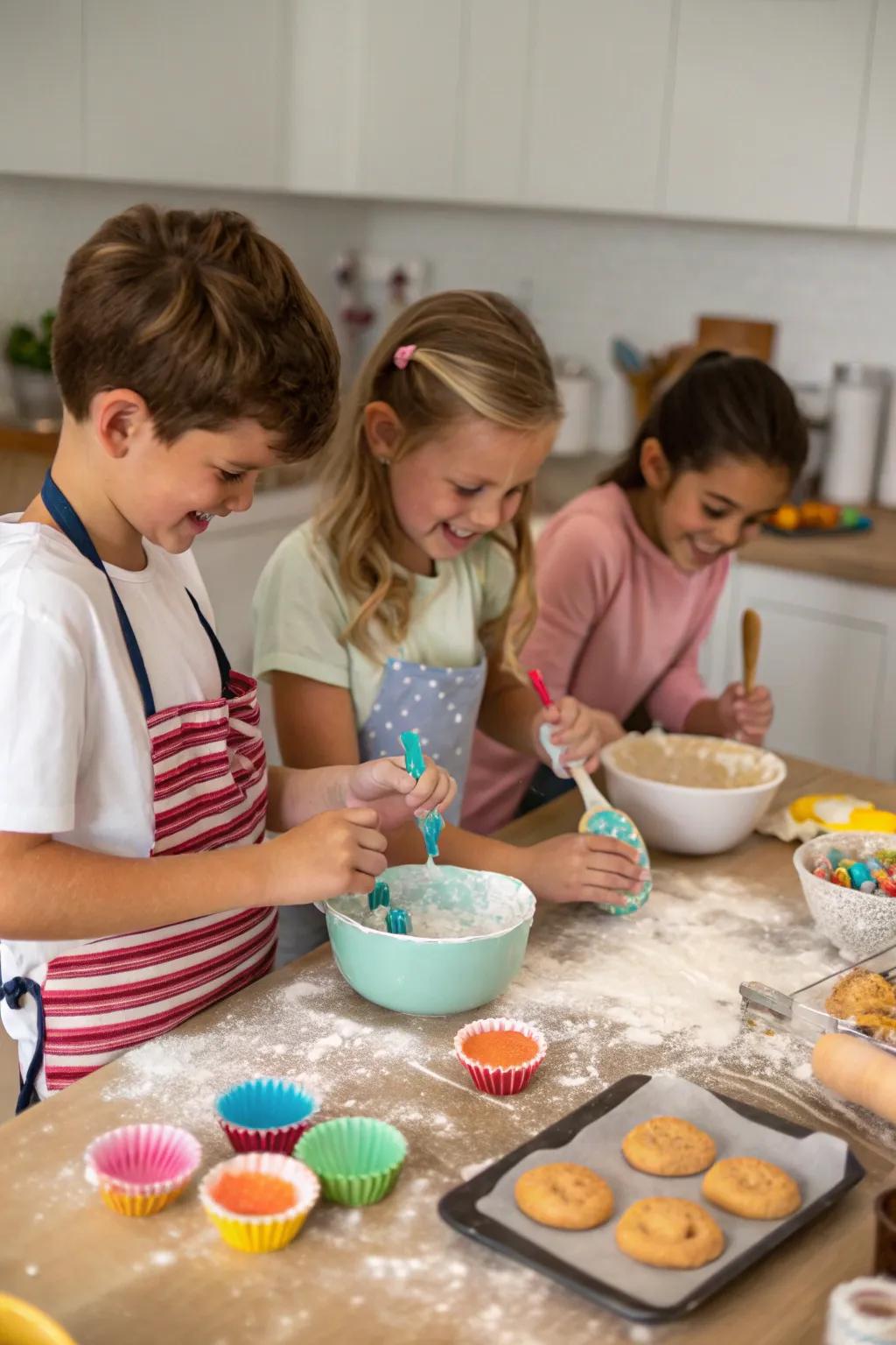 Learning and bonding are wonderfully combined through baking together.