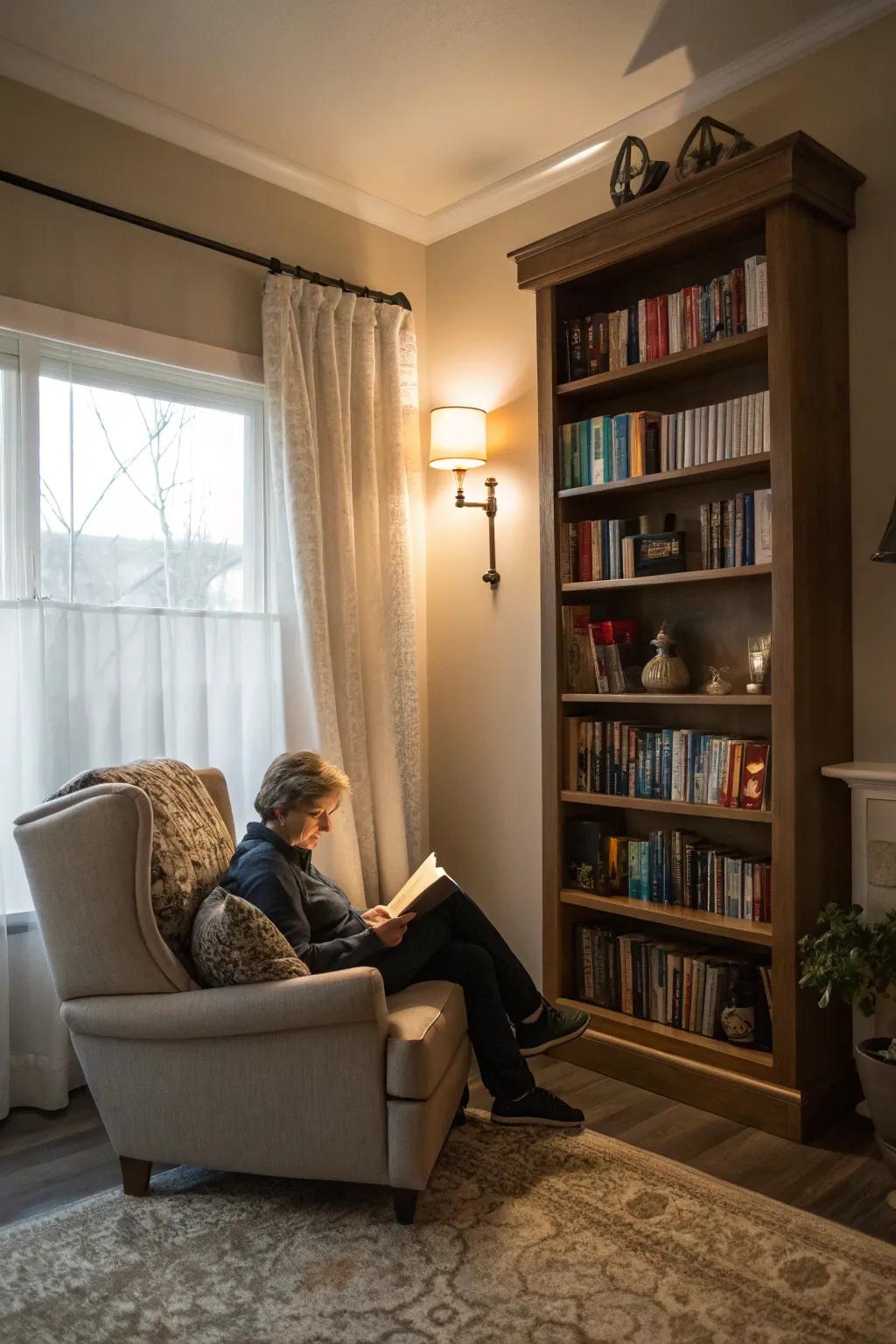 A serene nook perfect for reading and repose