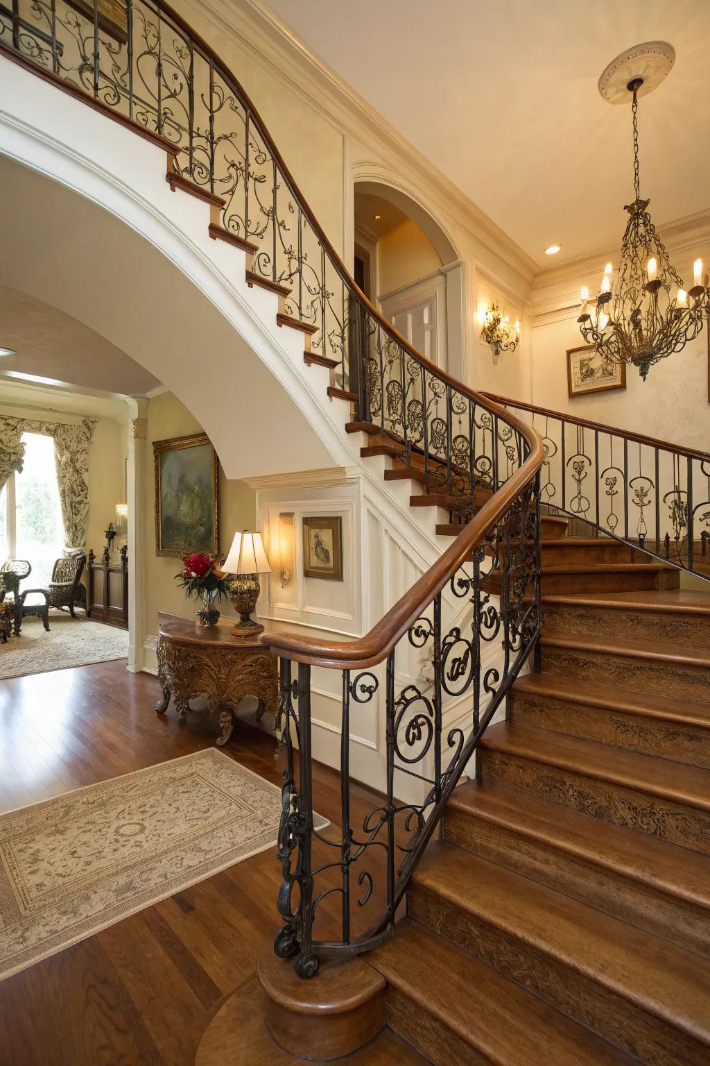 Vintage-style railings add history and character.