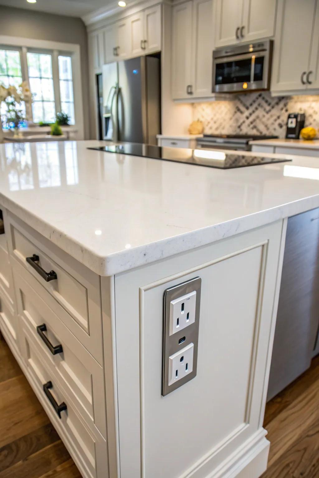 Indented outlets offer a refined, unobtrusive finish.