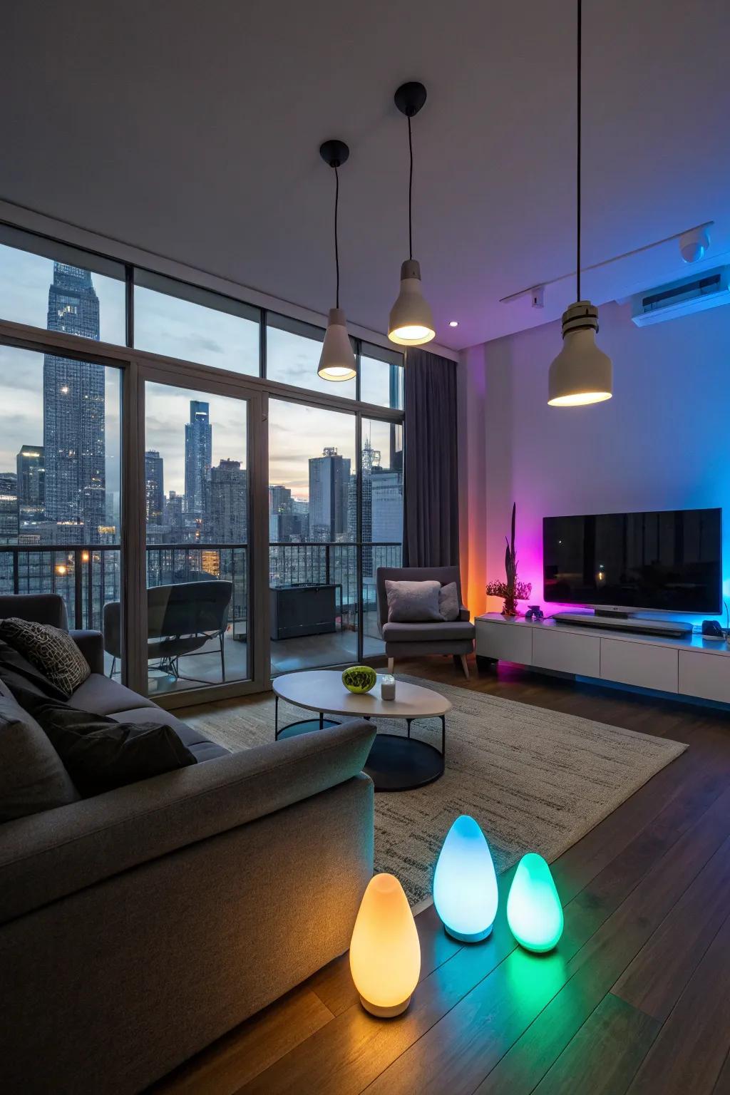 Astute globes deliver customizable lighting, adapting to your mood and requirements.