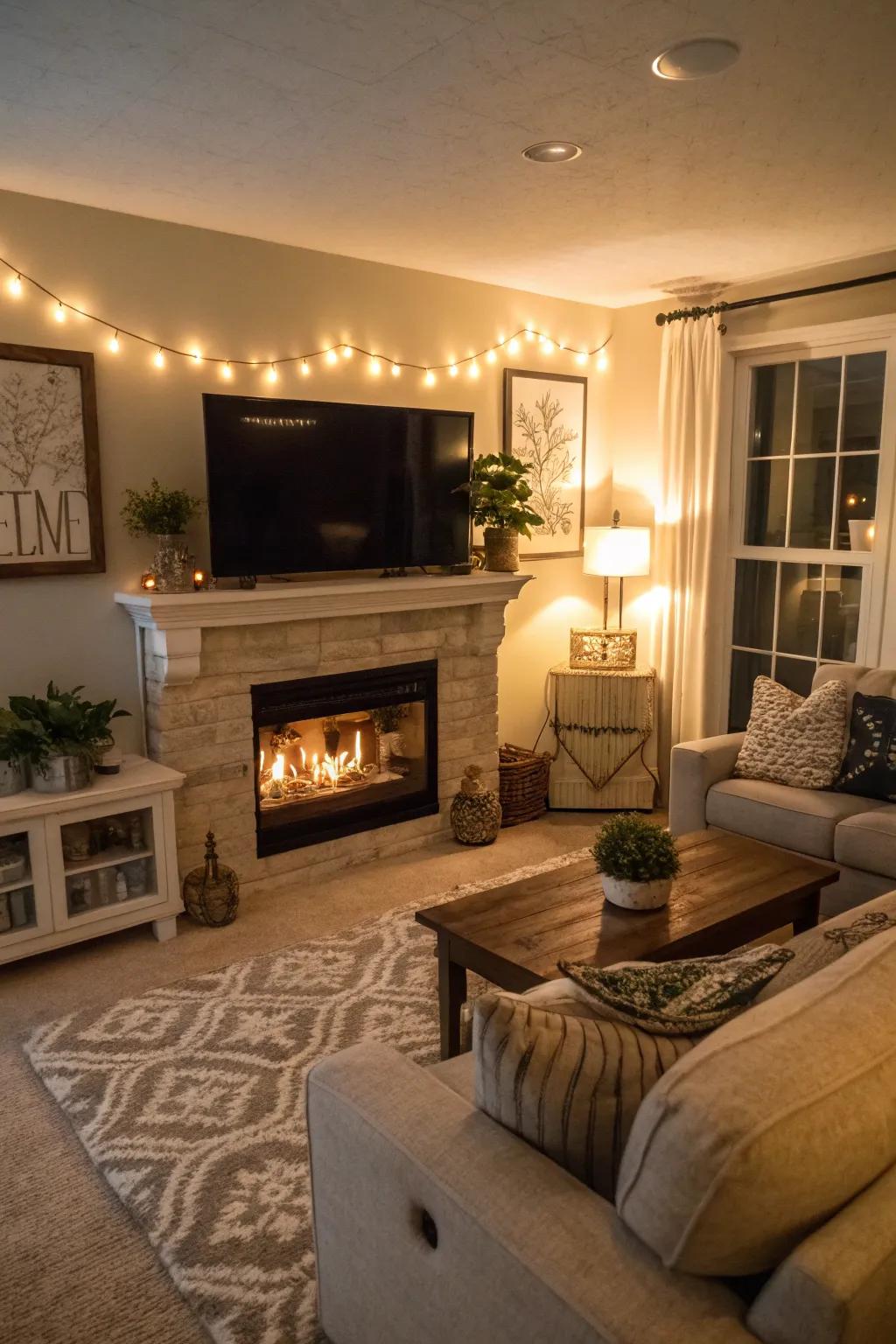 Highlighted illumination injects drama and focus to the area.