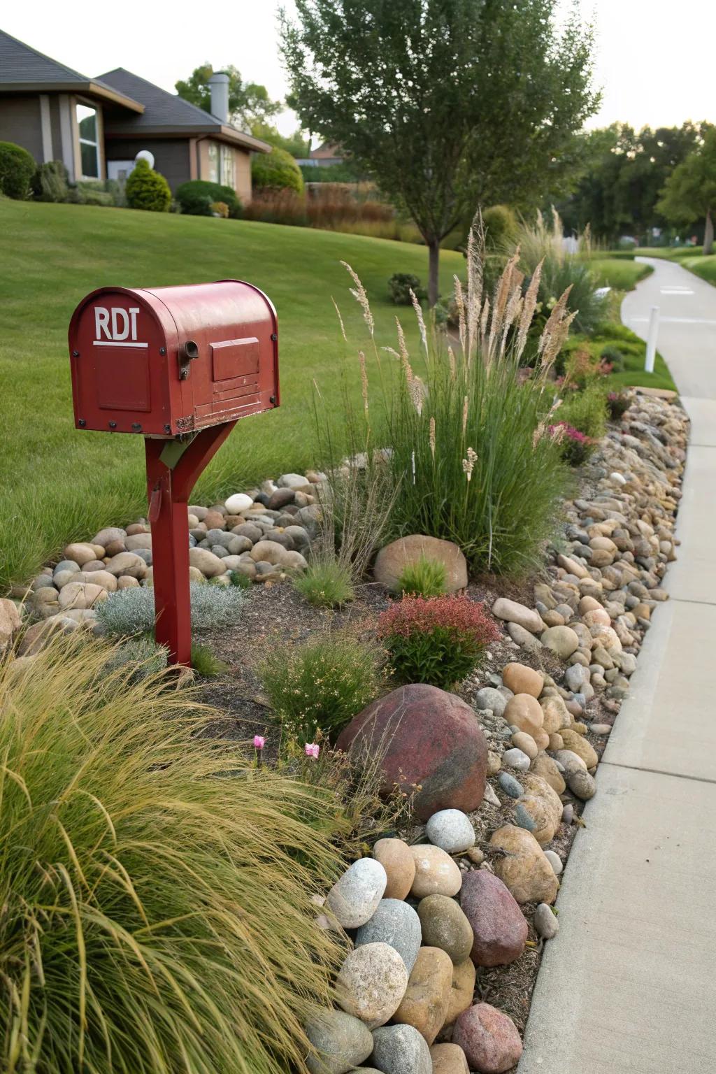 Stones and grasses create a balanced, effortless landscape.