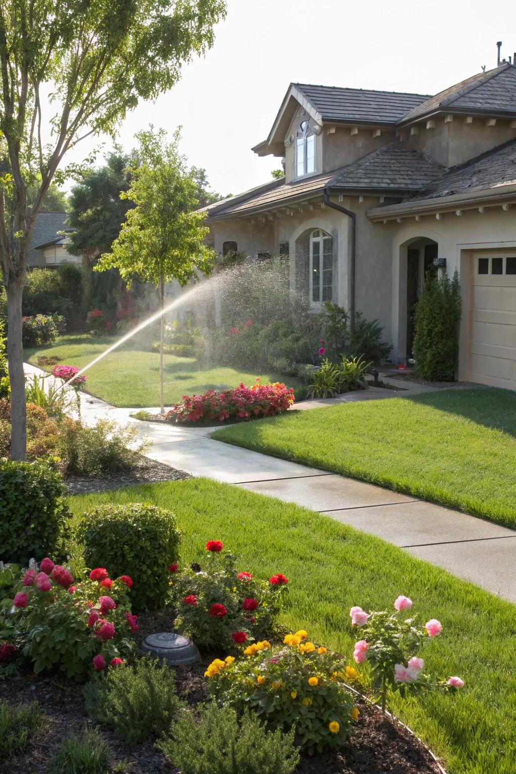Automated hydration sustains your garden effortlessly.