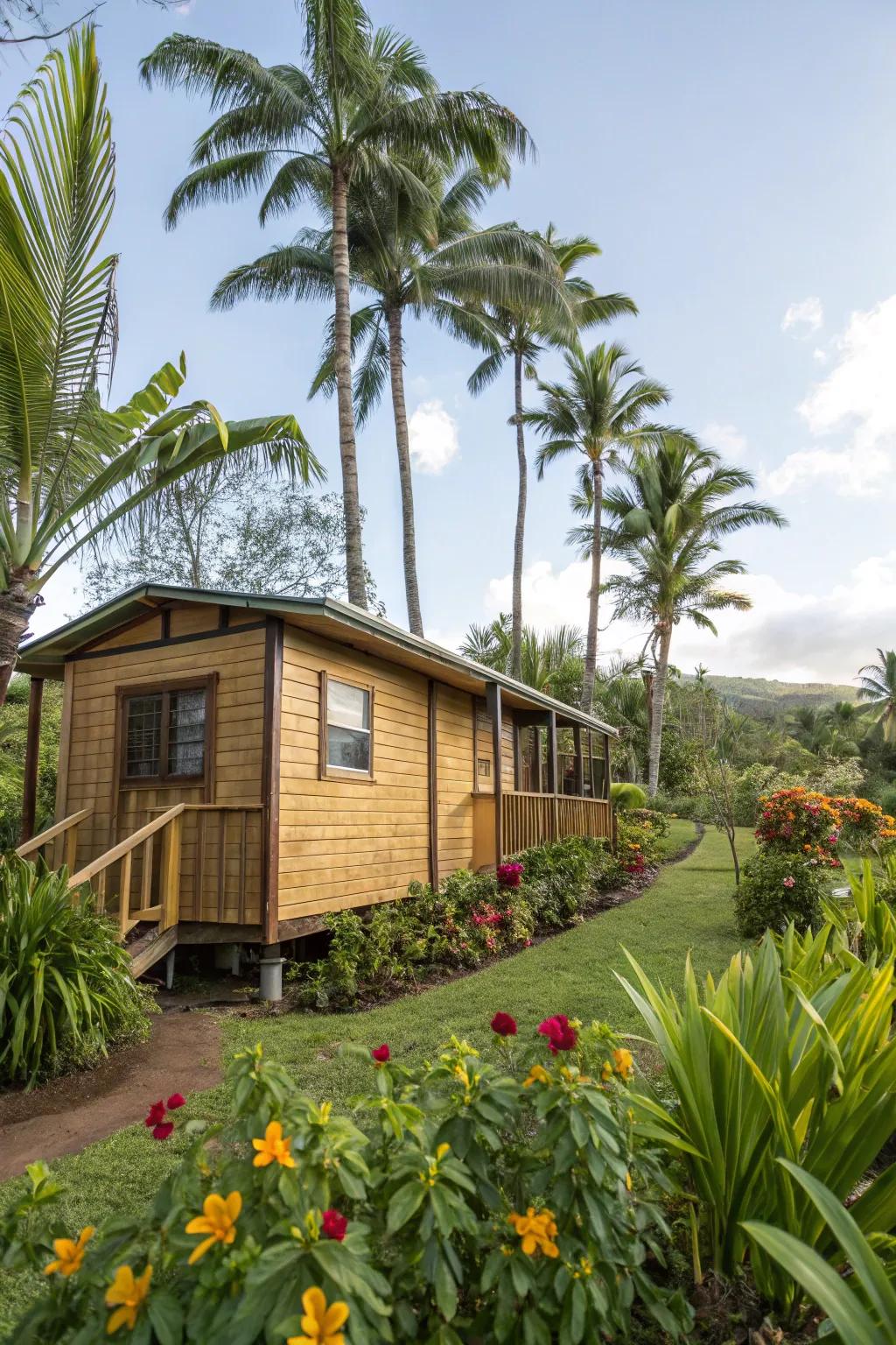 Embrace ecological living through eco-friendly cane cladding.