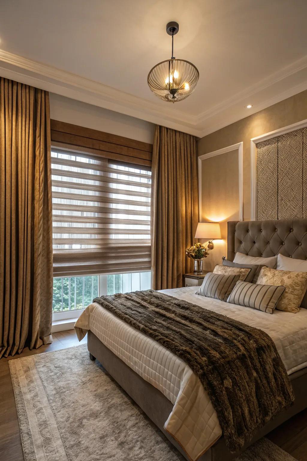 Dressed blinds for amplified profundity and panache