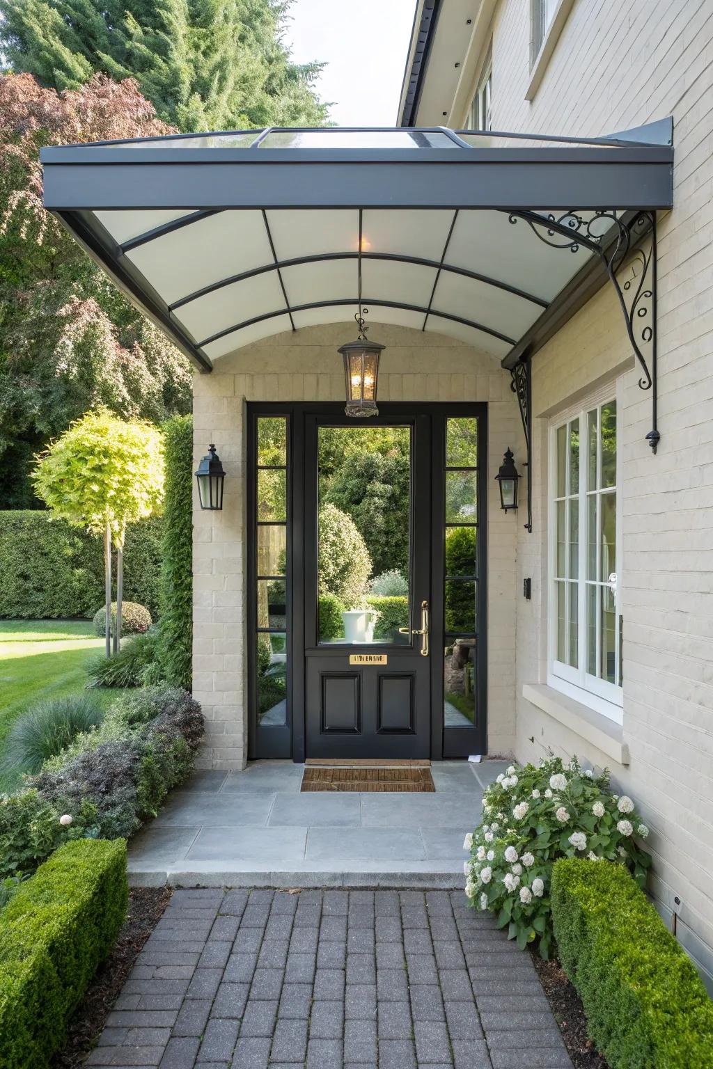 Protected entryways offer safeguarding and design appeal.