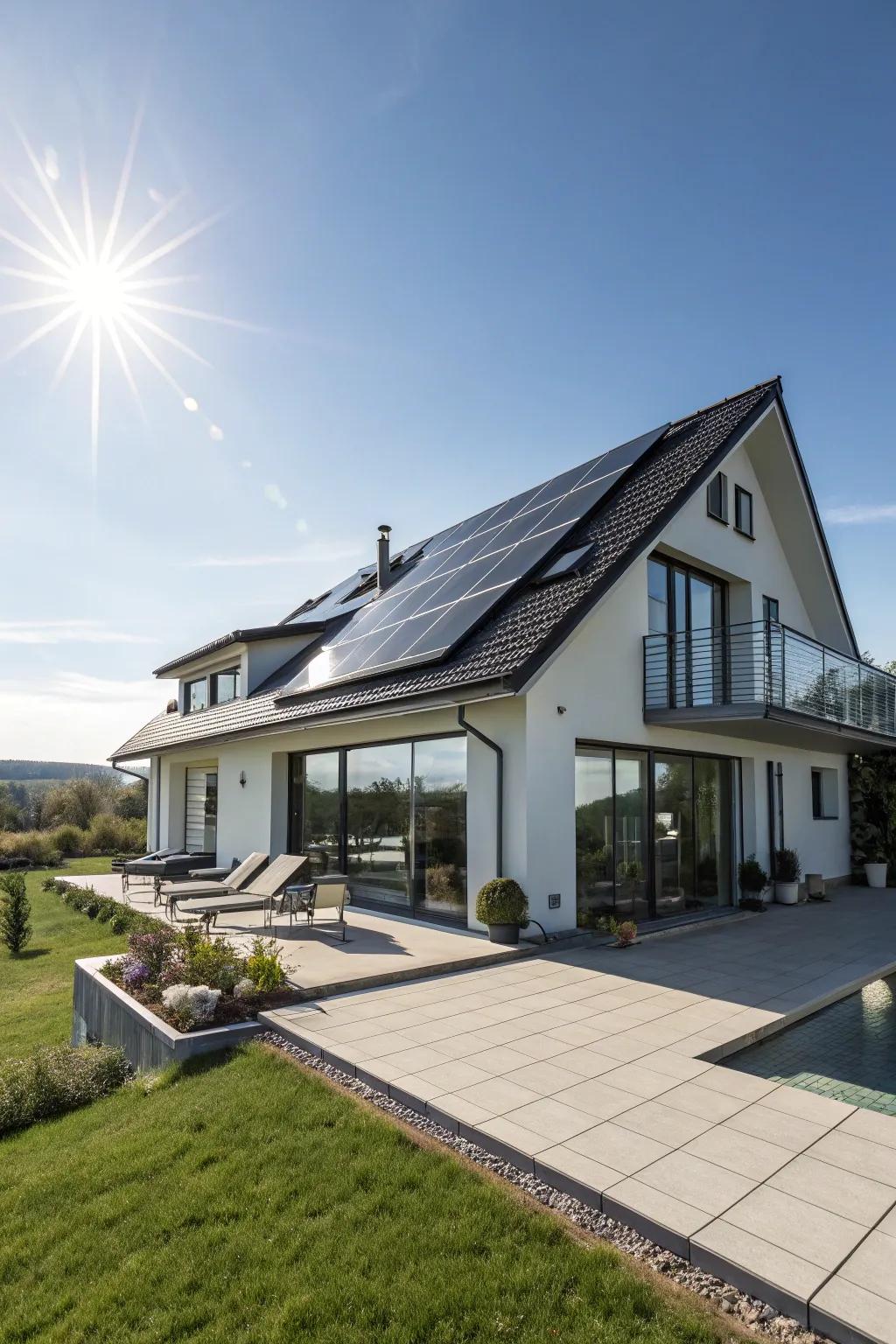 Sunlight slates coalesce panache and sustainability in unison.