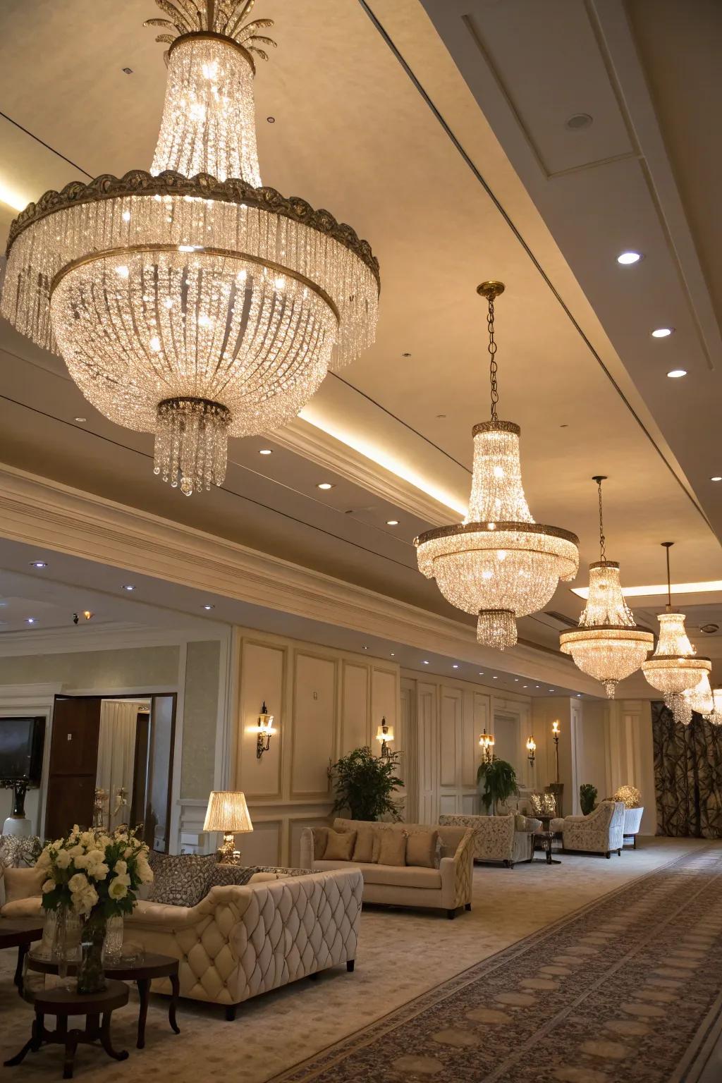 Refined illumination installations inject a hint of sophistication.
