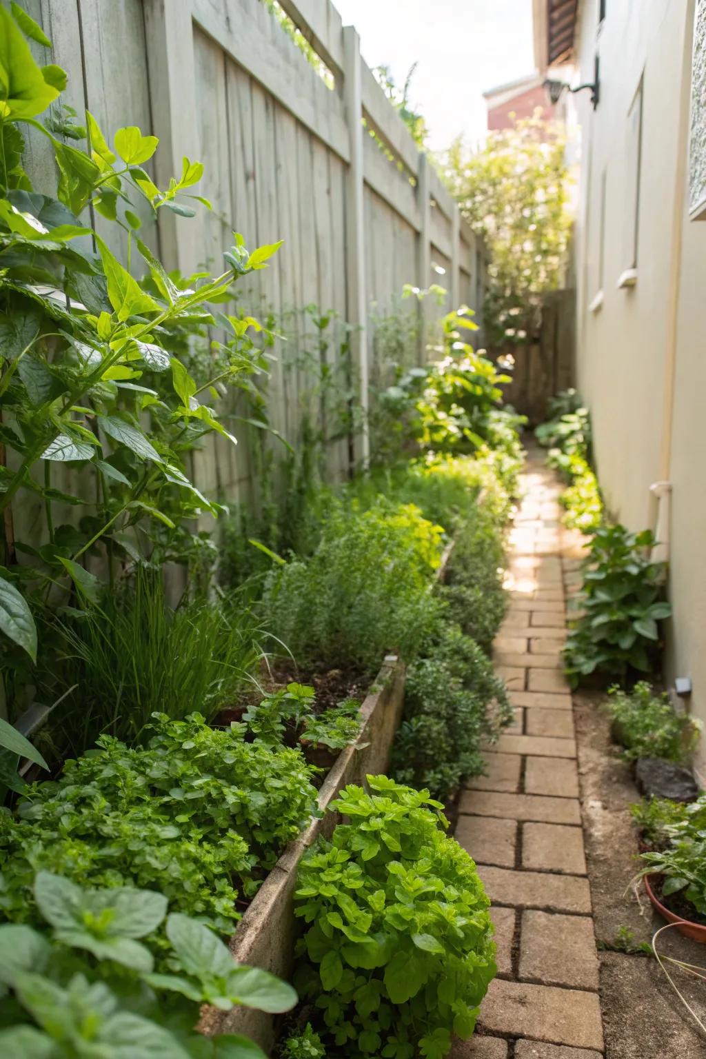 A verdant partition converts vertical dimension into a lavish garden attribute.