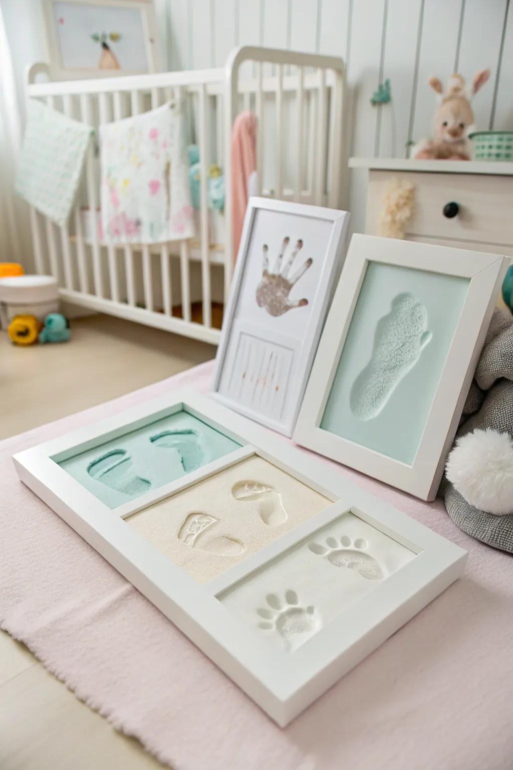 Footprint sets preserve enduring memories of newborn days.