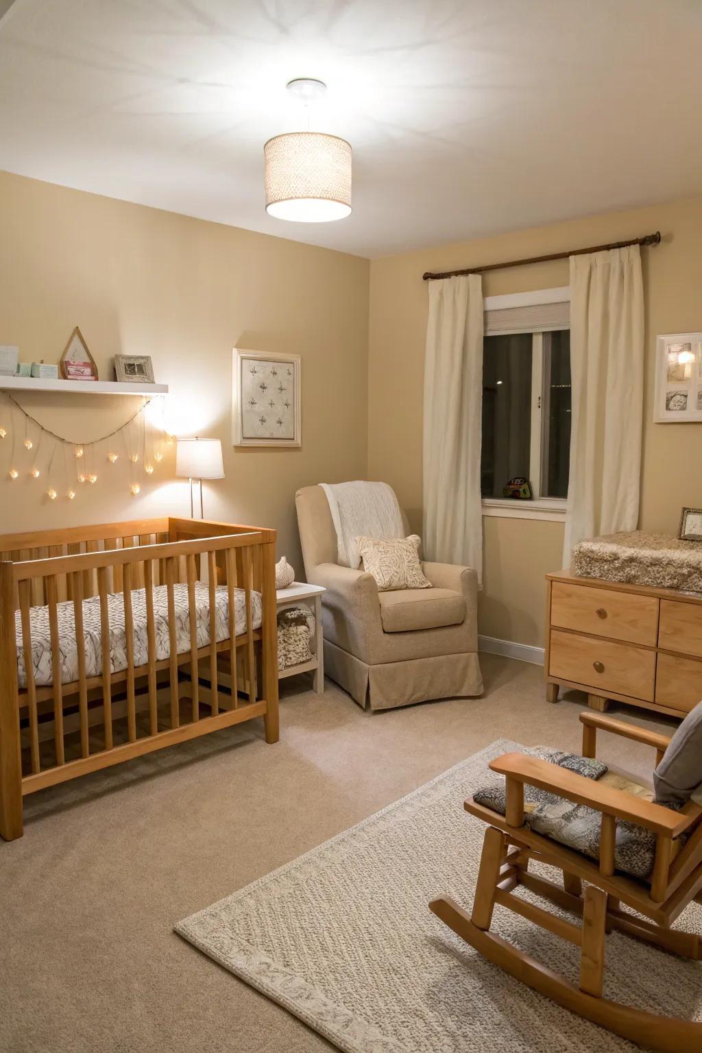 A simple nursery offering a serene and uncluttered space.