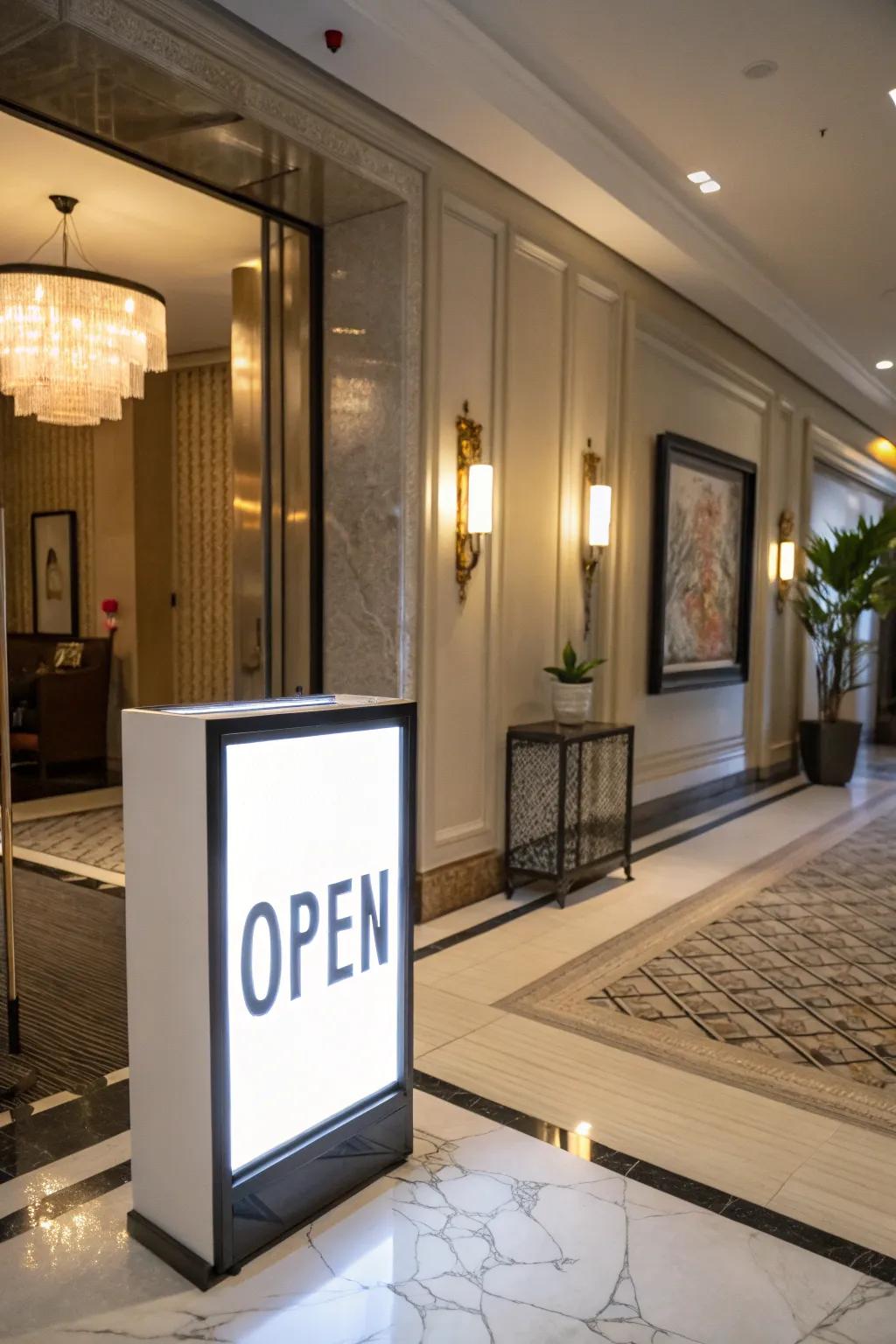 Elevate your space with a refined illuminated display.