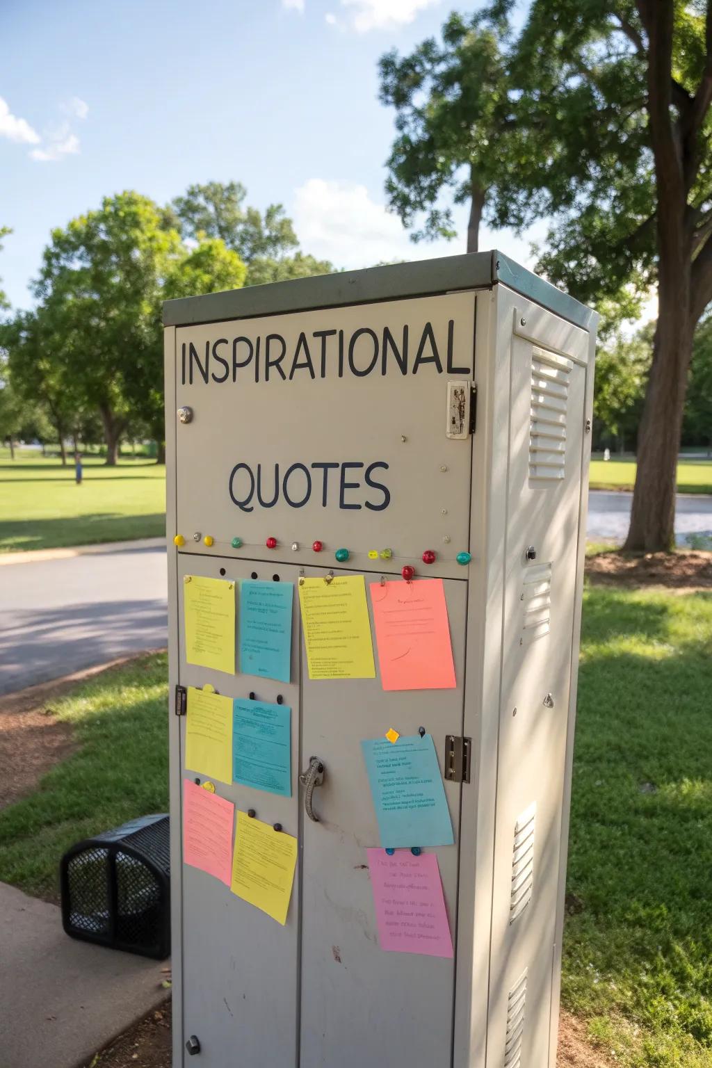 Uplift yourself each day via citations adorning your storage unit.