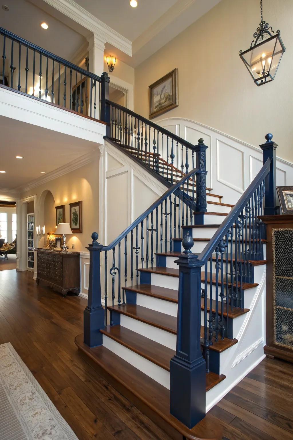 Deep blue presents a serene and sophisticated nuance.