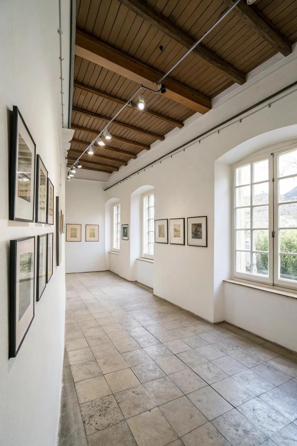 Minimalist frames engender a serene and contemporary ambiance.