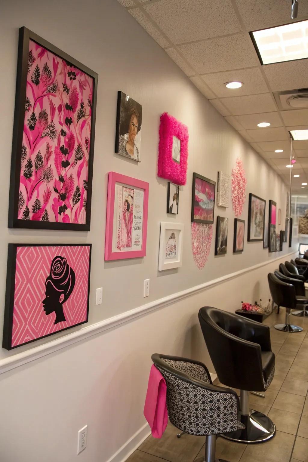 Art pieces that inspire and complement the salon's theme.
